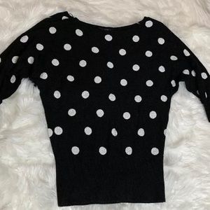 White House Black Market Polka Dot Sweater